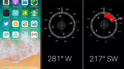 Ứng dụng la bàn trên iPhone (Ảnh: Internet). Ứng dụng la bàn trên iPhone (Ảnh: Internet).