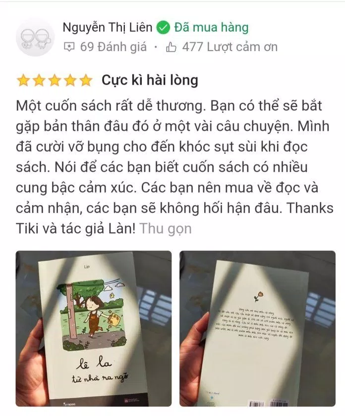 Đánh giá của độc giả trên Tiki Trading (Ảnh: BlogAnChoi).