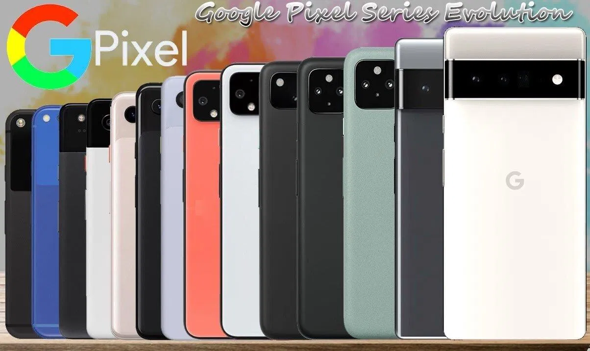 Sự thay đổi của điện thoại Pixel qua các thế hệ (Ảnh: Internet) Sự thay đổi của điện thoại Pixel qua các thế hệ (Ảnh: Internet)
