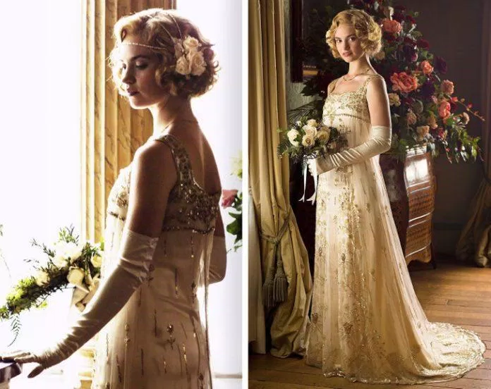 Váy cưới ở Downton Abbey (Ảnh: Internet)