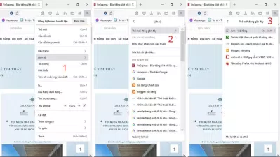 Các bước truy cập vào các tab trình duyệt đã đóng gần đây trên Firefox. (Ảnh: BlogAnChoi) Các bước truy cập vào các tab trình duyệt đã đóng gần đây trên Firefox. (Ảnh: BlogAnChoi)