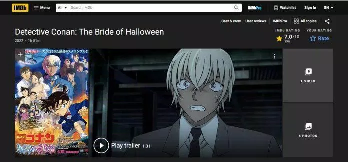 Điểm IMDB của movie Nàng Dâu Halloween (Nguồn: Internet)