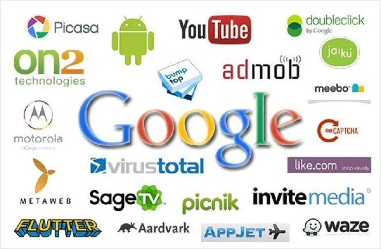 Những công ty đã bị Google thâu tóm (Ảnh: Internet). Những công ty đã bị Google thâu tóm (Ảnh: Internet).