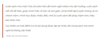 Review của bạn đọc về sách Giận. (Nguồn: Internet)