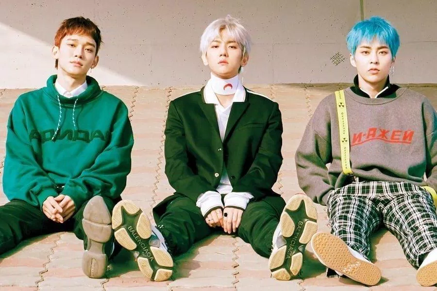 EXO-CBX gồm 3 thành viên: Chen, Baekhuyn, Xiumin (từ trái sang). (Nguồn ảnh: Internet)