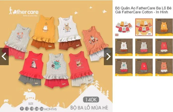 Bộ quần áo với giá 140k đang được bán trên Shopee với giá chỉ 70k