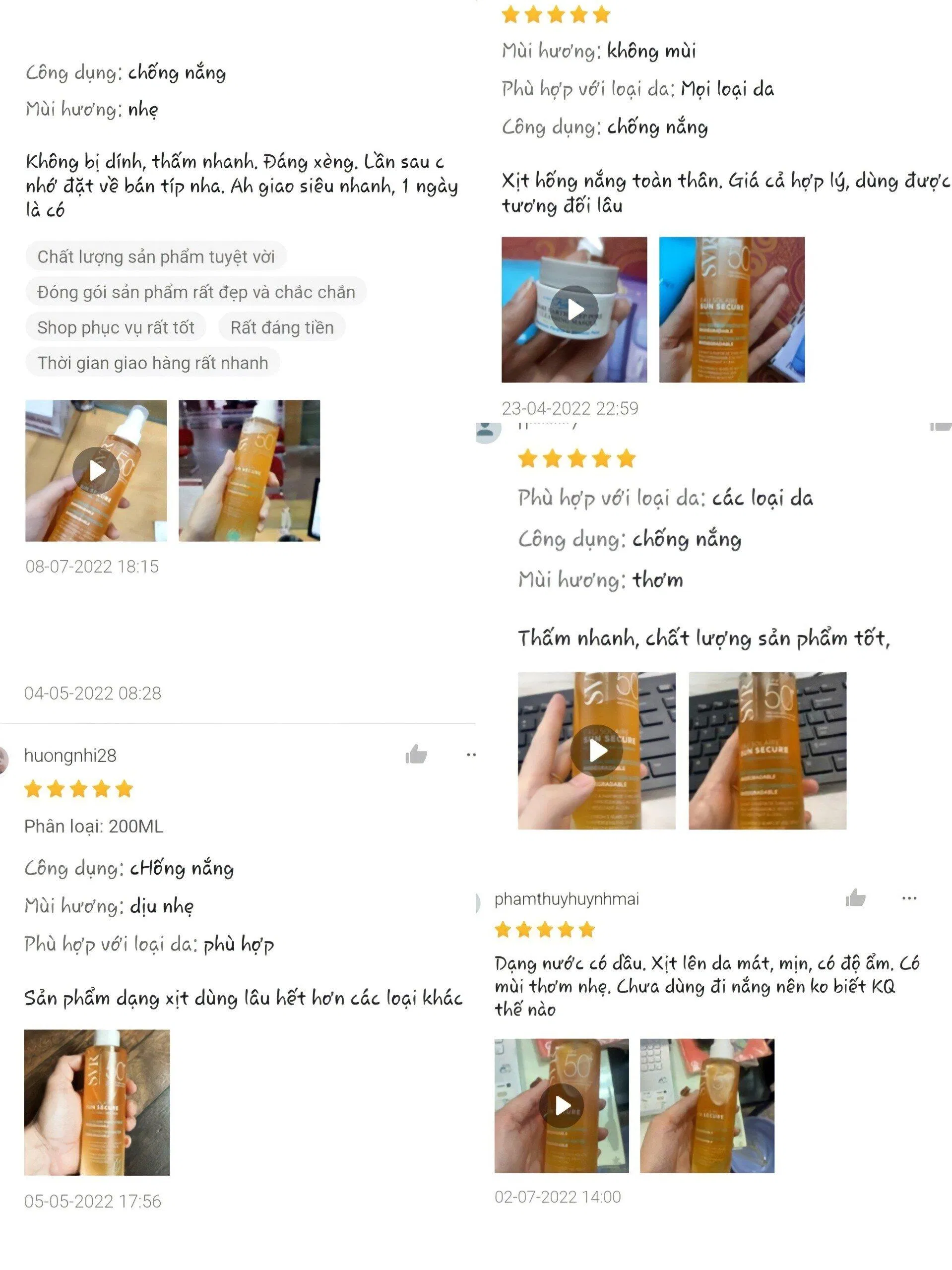 Feedback của khách hàng trên Shopee (Ảnh: BlogAnchoi)