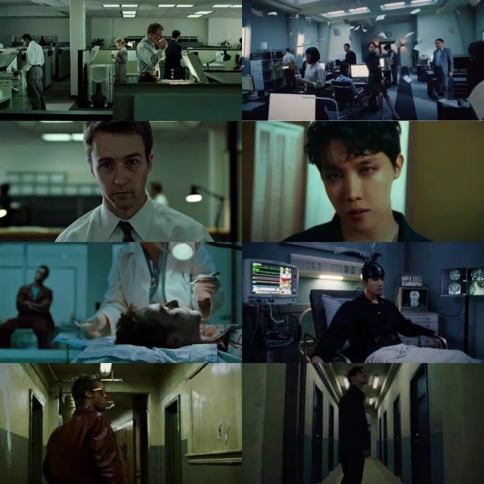 MV "MORE" lấy cảm hứng từ bộ phim điện ảnh "Fight Club". (Ảnh: Internet)
