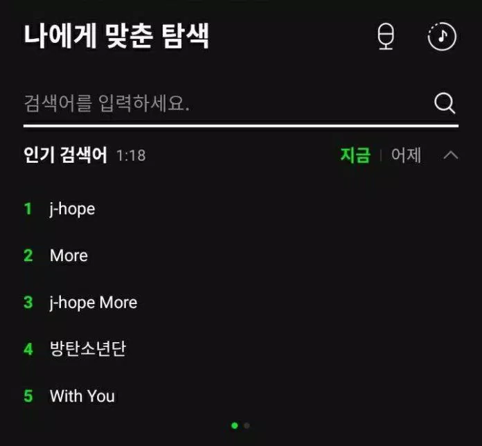 j-hope cũng chiếm trọn top 3 Top Search của MelOn, với tên của BTS ở ngay vị trí #4 (Nguồn: Internet)
