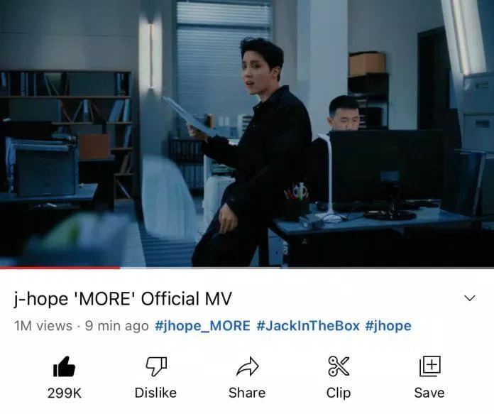 MV "More" đạt 1 triệu view chỉ trong vòng 9 phút sau khi phát hành (Nguồn: Internet)