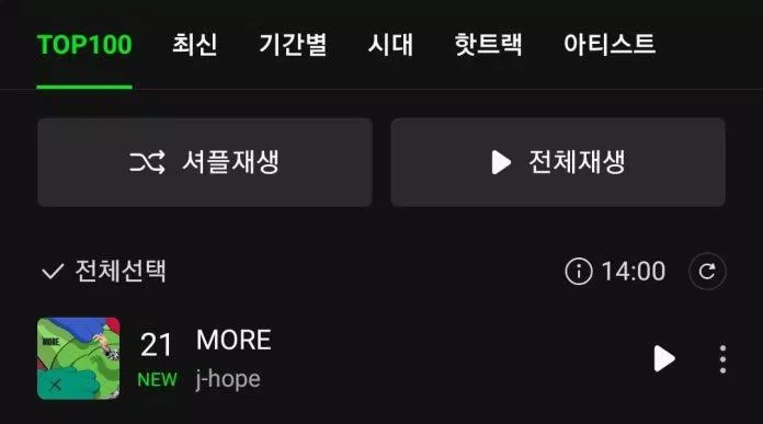 Dù là một bài hát đậm chất hiphop không thật sự là gu Hàn nhưng "More" vẫn xuất sắc hạ cánh #21 của MelOn Top 100 (Nguồn: Internet)