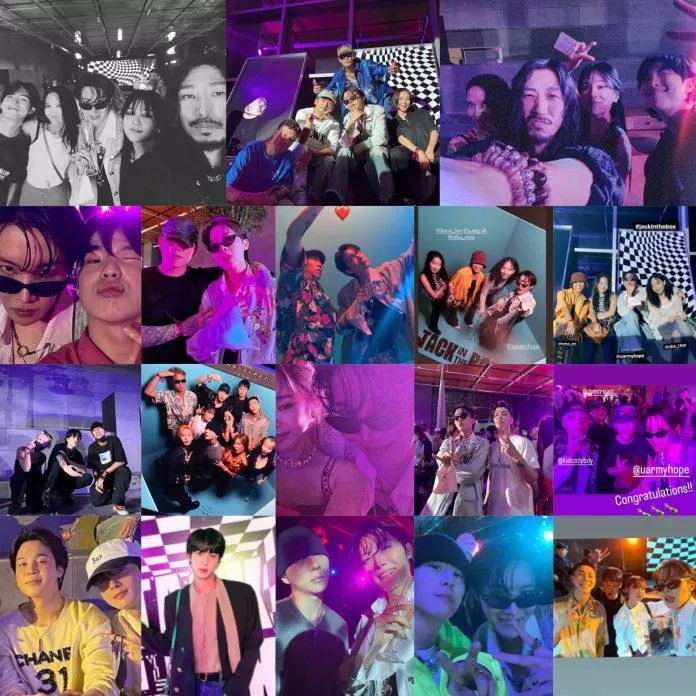 Các thành viên BTS cùng đông đảo người nổi tiếng tới chung vui, ủng mộ album solo của jhope (Ảnh: Instagram)
