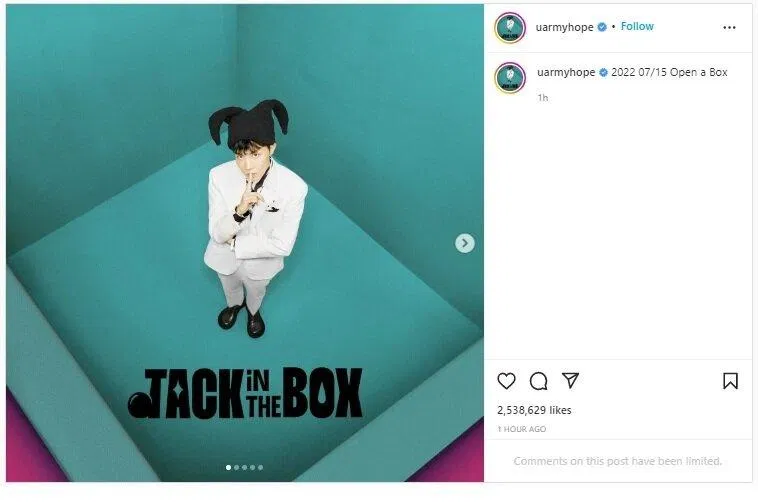 J-hope tiết lộ ngày ấn định ra mắt album đầu tay (nguồn: intagram) J-hope tiết lộ ngày ấn định ra mắt album đầu tay (nguồn: intagram)