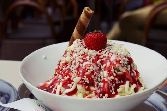 Kem Spaghettieis giống như món mì Ý (Nguồn: Internet) Kem Spaghettieis giống như món mì Ý (Nguồn: Internet)