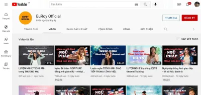 Kênh youtube EuRoy Official. (Ảnh: BlogAnChoi)
