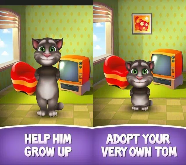 Ứng dụng My Talking Tom trên điện thoại Android (Ảnh: Internet).