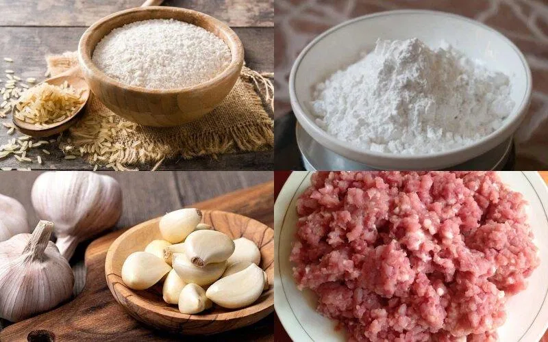 Nguyên liệu làm bánh cuốn (Ảnh: Internet)