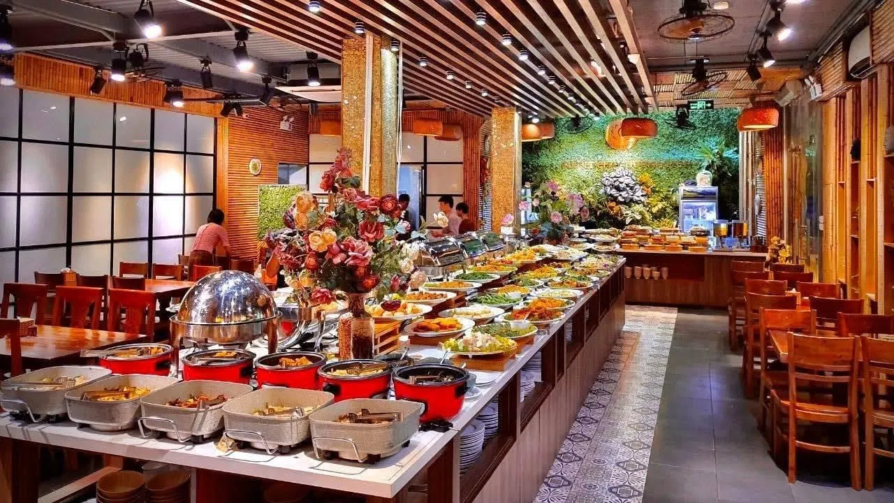 Buffet chay Hương Thiền. (Ảnh: Internet)