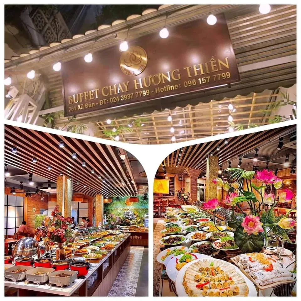 Buffet chay Hương Thiền. (Ảnh: Internet)