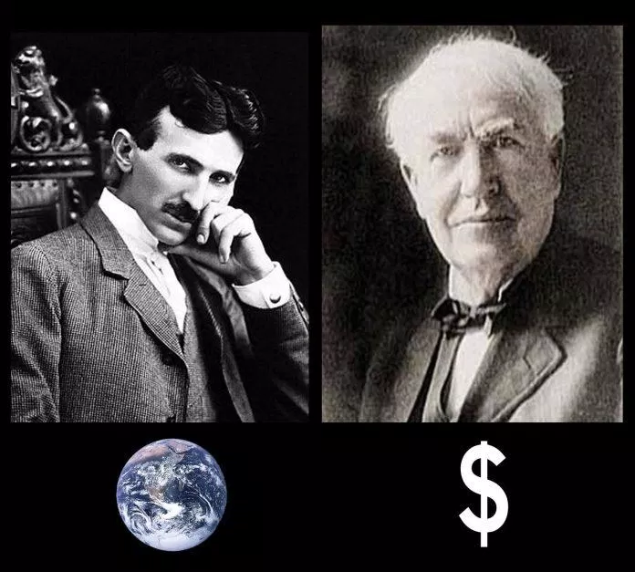 "Trận chiến dòng điện" giữa Tesla và Edison (Nguồn: Internet)