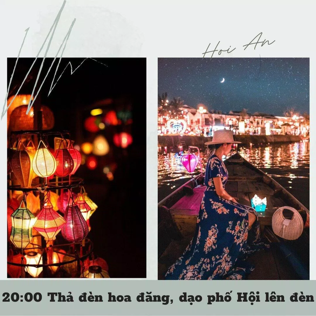 Thả đèn hoa đăng trên sông Hoài (Ảnh: huynhxuan95)