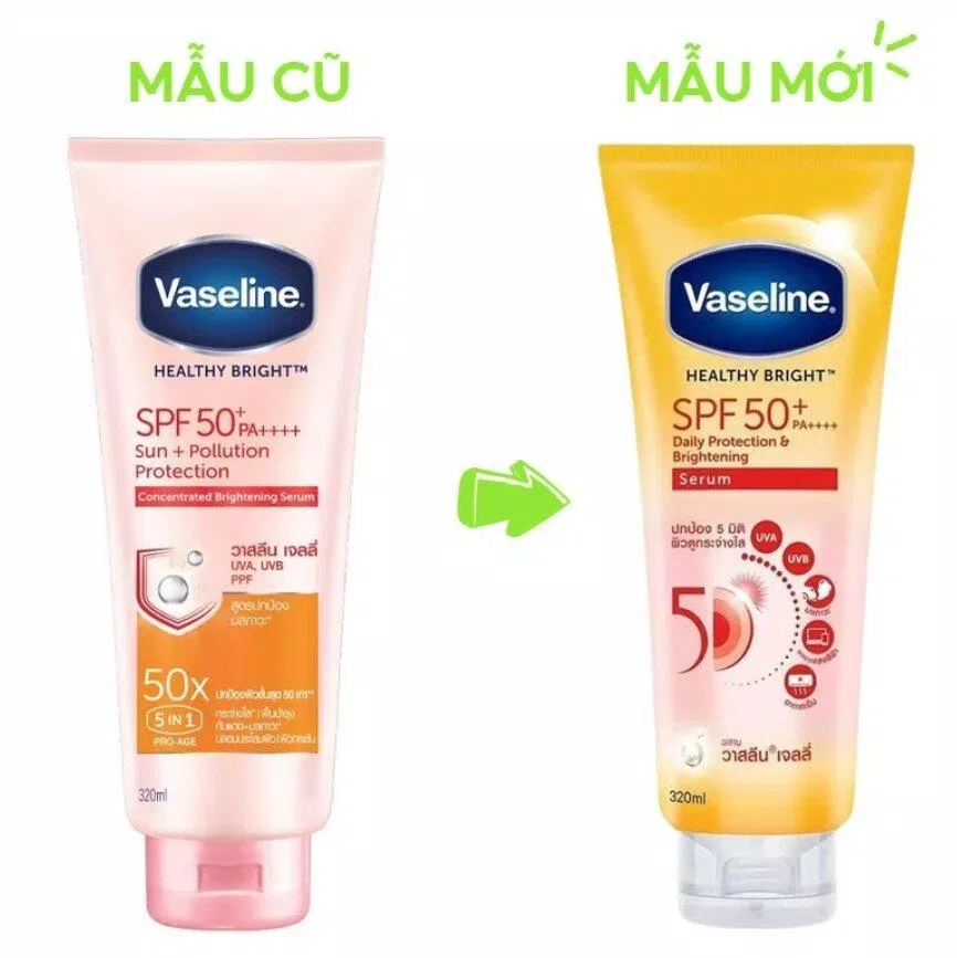 Serum chống nắng Vaseline 50x bản mới