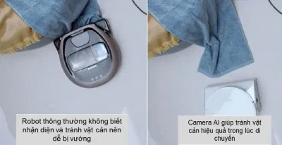 Camera AI giúp robot có khả năng nhận diện đồ vật và né tránh tốt hơn so với các robot thông thường (Ảnh minh họa: Dreame)