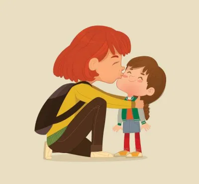 Bày tỏ tình cảm với trẻ qua mỗi lần chào tạm biệt (Nguồn: Internet)