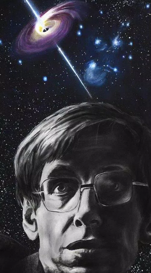 Chân dung hoạt hoạ nhà thiên văn học đại tài Stephen Hawking (Nguồn: Internet)
