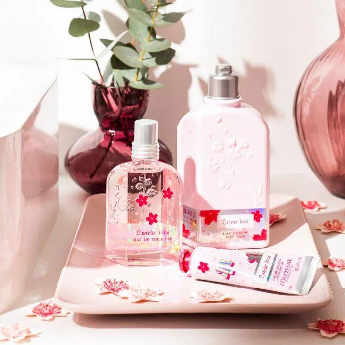 Review sữa dưỡng thể LOccitane Cherry Blossom Shimmering Lotion: Dưỡng da ẩm mịn, thơm hương anh đào Bitter Cherry Extract bơ hạt mỡ Chiết xuất quả cherry chống lão hoá chống oxy hóa chống viêm dưỡng ẩm glycerin Grape Seed Oil làm mềm da Limonene Review sữa dưỡng thể L Occitane Cherry Blossom Rosemary leaf extract Shea Butter Sữa dưỡng thể sữa dưỡng thể L Occitane Cherry Blossom Shimmering Lotion Sunflower Seed Oil