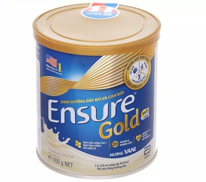 Thiết kế đẹp mắt, tinh tế của sữa Ensure Gold (Nguồn: Internet)