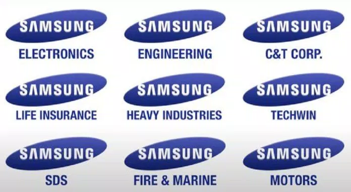 Tập đoàn Samsung bao gồm rất nhiều công ty con khác nhau (Ảnh: Internet).