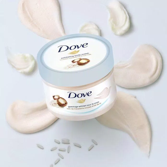 Tẩy tế bào chết Dove Exfoliating Body Polish Body Scrub Macadamia & Rice Milk (ảnh: internet)