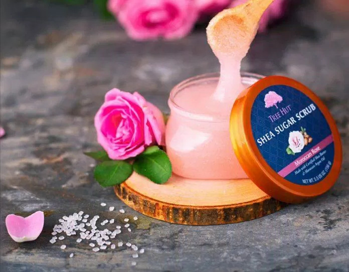 Tẩy tế bào chết cơ thể Tree Hut Shea Sugar Scrub Moroccan Rose (ảnh: internet)