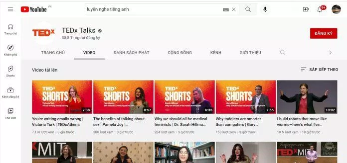Các bài nói chuyện của TEDx.