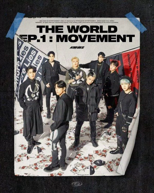 "THE WORLD EP.1: MOVEMENT" của ATEEZ lập kỷ lục doanh số mới cao nhất trong ngày đầu tiên của nhóm (Ảnh: Internet)