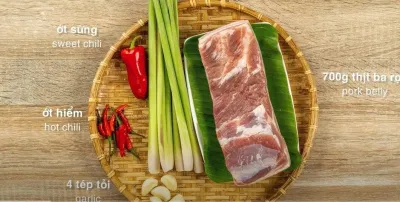 Thịt rang sả ớt. (Nguồn: Cô Ba Bình Dương)