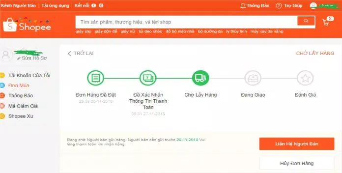 Chú ý theo dõi tình trạng đơn hàng (Nguồn: Internet)