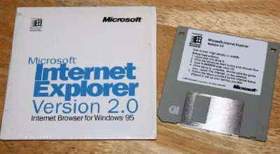 Phiên bản IE 2 được cài trên đĩa mềm kiểu cũ (Ảnh: Internet) Phiên bản IE 2 được cài trên đĩa mềm kiểu cũ (Ảnh: Internet)