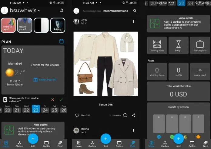 Ứng dụng Get Wardrobe giúp sắp xếp và lựa chọn quần áo (Ảnh: Internet) Ứng dụng Get Wardrobe giúp sắp xếp và lựa chọn quần áo (Ảnh: Internet)