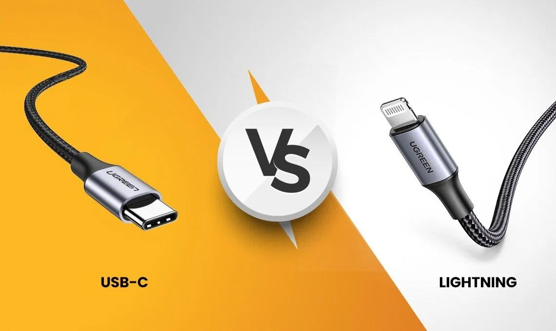So sánh hình dạng khác nhau của USB-C và Lightning (Ảnh: Internet). So sánh hình dạng khác nhau của USB-C và Lightning (Ảnh: Internet).
