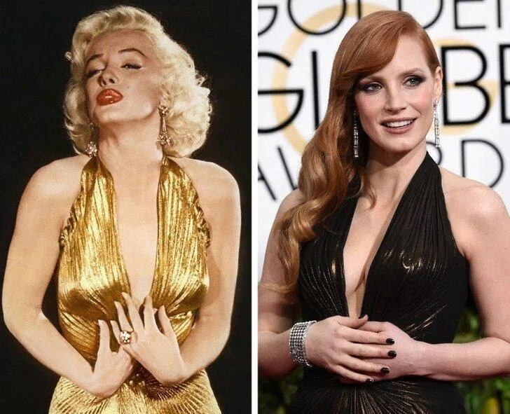 Marilyn Monroe và Jessica Chastain (Ảnh: Internet)