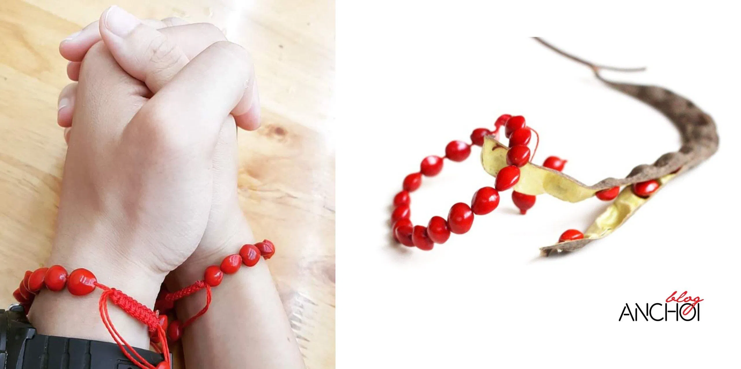 Vòng tình yêu được làm từ hạt đậu tương tư (Nguồn: BlogAnChoi) Vòng tình yêu được làm từ hạt đậu tương tư (Nguồn: BlogAnChoi)