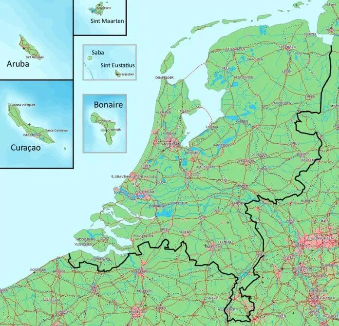 Vương quốc Hà Lan có các vùng lãnh thổ ở chây Mỹ (Nguồn: Internet)
