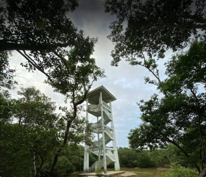 Ngọn tháp canh ở Rú Chá (Ảnh: sooyaaa).
