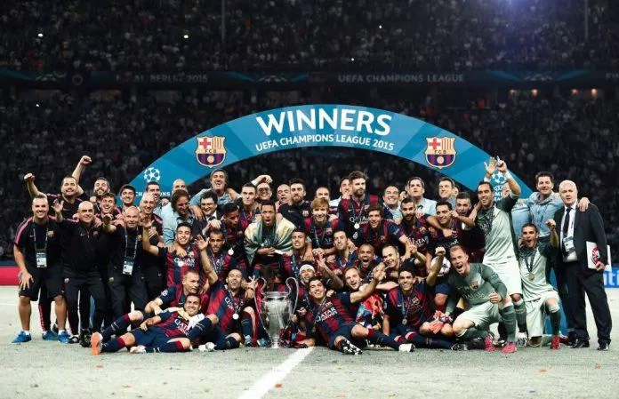 Barca vô địch C1 mùa 2014/15 (Ảnh: Internet) Barca vô địch C1 mùa 2014/15 (Ảnh: Internet)
