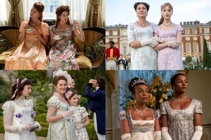 Váy nhấn eo cao là đặc trưng của phong cách Regencycore. Nguồn: internet