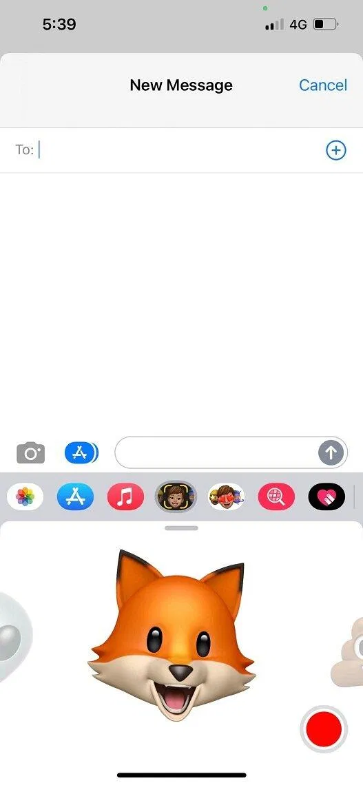 Vuốt để chọn mẫu animoji (Ảnh: Internet) Vuốt để chọn mẫu animoji (Ảnh: Internet)