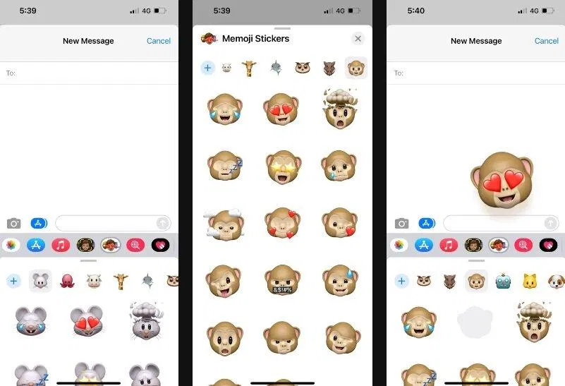 Gửi hình animoji có sẵn (Ảnh: Internet) Gửi hình animoji có sẵn (Ảnh: Internet)