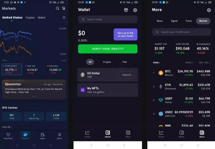 Ứng dụng tiền điện tử Blockfolio trên điện thoại (Ảnh: Internet) Ứng dụng tiền điện tử Blockfolio trên điện thoại (Ảnh: Internet)